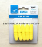 Lemon Color Soft PU Foam Ear Plugs with Blister Package