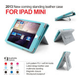 2013 Blue New Arrival for iPad Mini Leather Case with Special Design