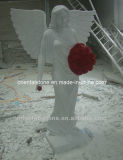 White Marble Angle Sculpture, Outdoor Decoration Stone Sculpture
