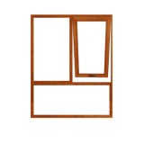 Middle East Standard Solid Wood/ Cherry Wood Aluminum Window (FT-W70)