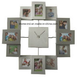 Silver Color DIY Photo Frame Wall Clock (IH-4482A)