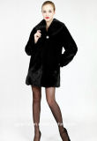 Natural Mink Fur Coat Fur Mink Coat The Entire 2014 New Cheap Black Female Mink Coat