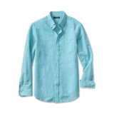 Man Shirt. Button Down Collar, Linen Shirt. (ST121401)
