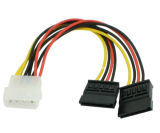 PC IDE to Dual SATA Female Splitter Power Cable (JHSA07)