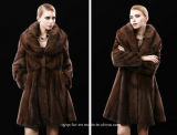 The New 2015 Natural Mink Fur Coat in Winter The Mink Fur Long Coat
