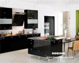 Eco-Friendly Lacquer Finish Kitchen in Black Piano Colour