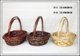 Handmade Natural Handle Wicker Fruit Basket