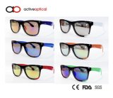 Custom Brand OEM Women Famous Sunglasses Materials Anti-UV 400% (A1416B)
