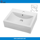 Upc Certificate Hot Sale Bathroom Ceramic Wash Sink (SN110-034)