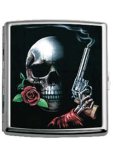C608A  PVC Sticker Metal Cigarette Case Star Steel Promotional Gifts