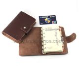 Personalized Logo Embossed PU Cover Pocket Loose Leaf Note Pad