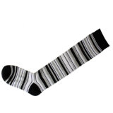 Striped Quality Cotton Knee High Women Socks/Stockings Ws-74