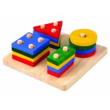 Wooden Toy-Plan Toy Geometric Sorting Board (JY0840)