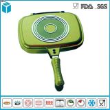 Die Cast Aluminum Non Stick Double Sided Fry Pan -Green