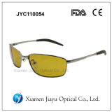 Optical Yellow Lens Sunglasses Metal Driving Eyewear