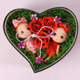Creative Valentine's Day Gifts Rose Soap Flower Collocate Doll Wedding Party Birthday Gift Box