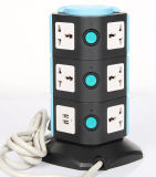 3 Layers Electric Plug Socket with Three Switches