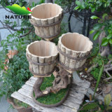 Wood Handmade Flower Planter Wood Flower Pot for Home