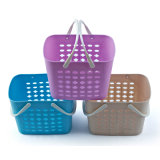 Plastic Colorful Shopping Basket with Handle