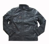 Mens PU Leather Jacket Winter Garment in Stock (3788)