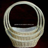Wicker Basket with Plastic Lining and Handle (FMS206)