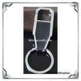 Fashion Design Leater Key Chain with Hot Stamp Logo