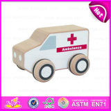 2015 New Product Wooden Kids Ambulance Car Toy, Role Play Children Wooden Ambulance Toy Car, Best Selling Wooden Car Toy W04A113
