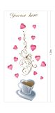 Ay933 Love Coffee Home Decoration Cafe Waterproof Wall Sticker