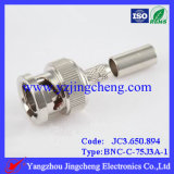BNC Male Connector Crimp Straight for 2.5c-2V