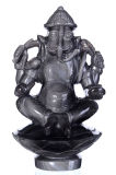 Natural Rainbow Obsidian Trunk Buddha Carving, Obsidian Sculpture (Z77)