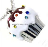 Fashion Enamel With Crystal Alloy Cupcake Pendant Necklace (118822)