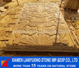 Yellow Sandstone Sculpture Tiles for Wall Decoration