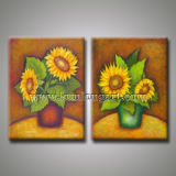 Modern Canvas Art Sunflower Oil Painting (KLSF-0010)