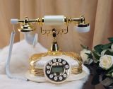 Genuine Pearl White Antique Decorative Telephone (3109C)