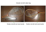 Burl Wood Net with Rubber Bag, Hard Wood Net with Rubber Bag
