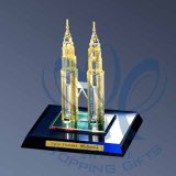 Twin Towers (Crystal And Gold Model) Small