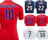 Maillot Ibrahimovic Jersey 2015 Soccer Jersey 14 15 T. Silva David Luiz Lucas Lavezzi Football Shirt Blue