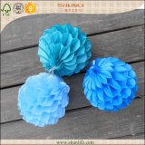 Christmas Decoration Blue Tissue Paper Honeycomb Ball