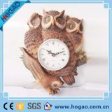 Owl Clock Quiet Owl Resin Decoration