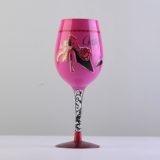 Glass Crafts Colorful Wine Glass