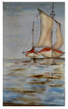 Hot Sale Canvas Wall Art Sail Boat Painting for Living Room Decoration (LH-044000)