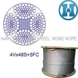 4 Strand Flat No-Rotating Steel Wire Rope (4Vx48S+5FC)
