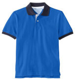 Blue 100% Combed Cotton Polo Shirt