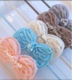 Shabby Chic Chiffon Bows, Chiffon Butterfly Flower Trimming with Beads, 5.5cm Size (HD07)