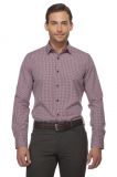 Men's Long Sleeve Gingham Pattern Small Collar Shirt