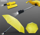 3fold Umbrella with LED Linght, Foldable with Flashlight Handle