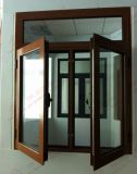 Woodgrain Aluminium Casement Window with Transom (BHA-CWP05)