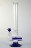 Glass Pipe Glass Smoking Pipe with Ice Pinch Inline Diffuser 18 Inches High (GB-048)