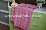 100%Pure Virgin Wool Throw with Hound Tooth Check Design (NMQ-WT035)
