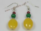 Earring Jewelry Made of Jade Beads and 925silver Mounting
